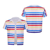 Barbie 1964 Ken Rainbow Kids Cosplay Costume Striped Shirt Outfits Halloween Carnival Suit