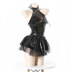 Black Devil Adult Women Girls Cosplay Costume Dress Outift Halloween Carnival Suit