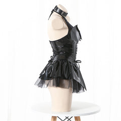 Black Devil Adult Women Girls Cosplay Costume Dress Outift Halloween Carnival Suit