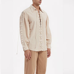 Medieval Gothic Punk Shirt Loose Top Cosplay Costume Halloween Carnival Party Suit