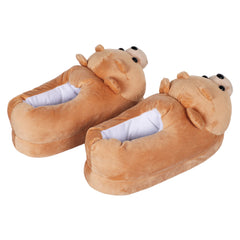 Cute Brown Bear Plush Slippers Cosplay Shoes Halloween Mascot Birthday Xmas Gift Costumes Accessory Prop