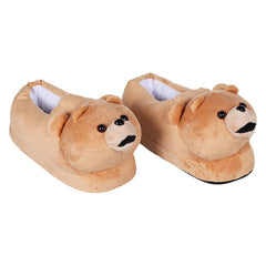 Cute Brown Bear Plush Slippers Cosplay Shoes Halloween Mascot Birthday Xmas Gift Costumes Accessory Prop