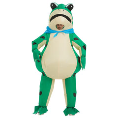 Adults Inflatable Frog Costume Funny Green Frog Cosplay Air Blow Up Suit Carnival Festival Outfit Women Men Clothes