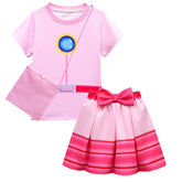 The Super Mario Bros Peach Kids Girls Cosplay Costume Dress Outfits Halloween Carnival Party Suit