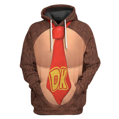 Super Mario Bros Donkey Kong Cosplay Hoodie Printed Hooded Sweatshirt Men Women Casual Pullover Streetwear