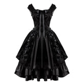 Women Medieval Renaissance Cosplay Costume Sleeveless Dress High Waist Gothic Swing Dresses