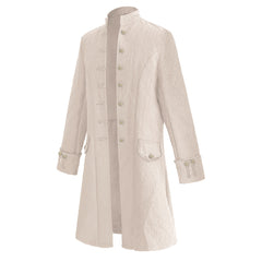 Medieval Vintage Standing Collar Jacquard Jacket Cosplay Costume Halloween Carnival Party Disguise Suit