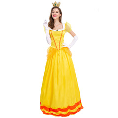 Super Mario Bros Daisy Adult Cosplay Costume Outfits Halloween Carnival Suit