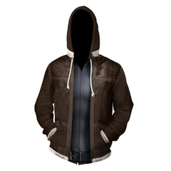 Resident Evil 4 Remake Leon S. Kennedy Cosplay Hoodie Printed Hooded Sweatshirt Casual Streetwear