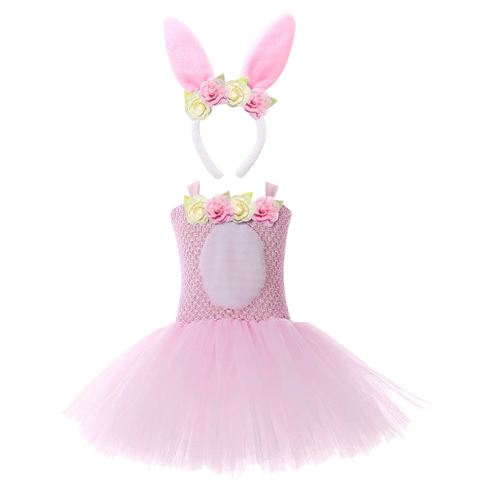 Easter Bunny Kids Girls Cosplay Costume Dress Outfits Halloween Carnival Suit