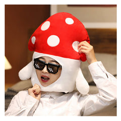Mushroom Cosplay Plush Hat headgear Halloween Carnival Party Disguise Costume Accessories