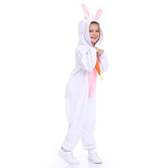 Easter Bunny Carrot Bunny Rabbit Nose Kids Cute Cartoon Cosplay Pajamas Costume Fancy Outfits Halloween Carnival Suit