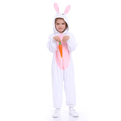 Easter Bunny Rabbit Kids Children Cute Cartoon Pajamas Cosplay Jumpsuit Costume Fancy Outfits Halloween Carnival Suit