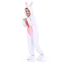 Easter Bunny Rabbit Kids Children Cute Cartoon Pajamas Cosplay Jumpsuit Costume Fancy Outfits Halloween Carnival Suit