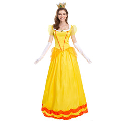 Super Mario Bros Daisy Adult Cosplay Costume Outfits Halloween Carnival Suit