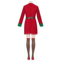 Elf Christmas Adult Cosplay Costume Dress Outift Halloween Carnival Suit
