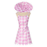 2023 Barbie Movie Pink Dress Hat Outfits Halloween Carnival Suit Cosplay Costume