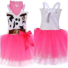 Kids Children Cowgirl TuTu dress Cosplay Costume Outfits Fantasia Halloween Carnival Party Disguise Suit