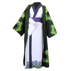 One Piece Wano Country Arc Roronoa Zoro Kimono Halloween Cosplay Costume Fancy Carnival Outfits - INSWEAR