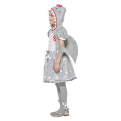 Halloween Kids Girls Shark Dress Halloween Carnival Costume Dress Up - INSWEAR