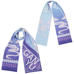 Genshin Impact Ganyu Cosplay Plush Printed Scarf Birthday Xmas Gifts Original Design