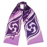 Genshin Impact Raiden Shogun Cosplay Plush Printed Scarf Birthday Xmas Gifts Original Design