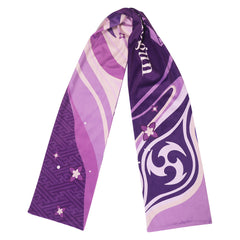 Genshin Impact Raiden Shogun Cosplay Plush Printed Scarf Birthday Xmas Gifts Original Design