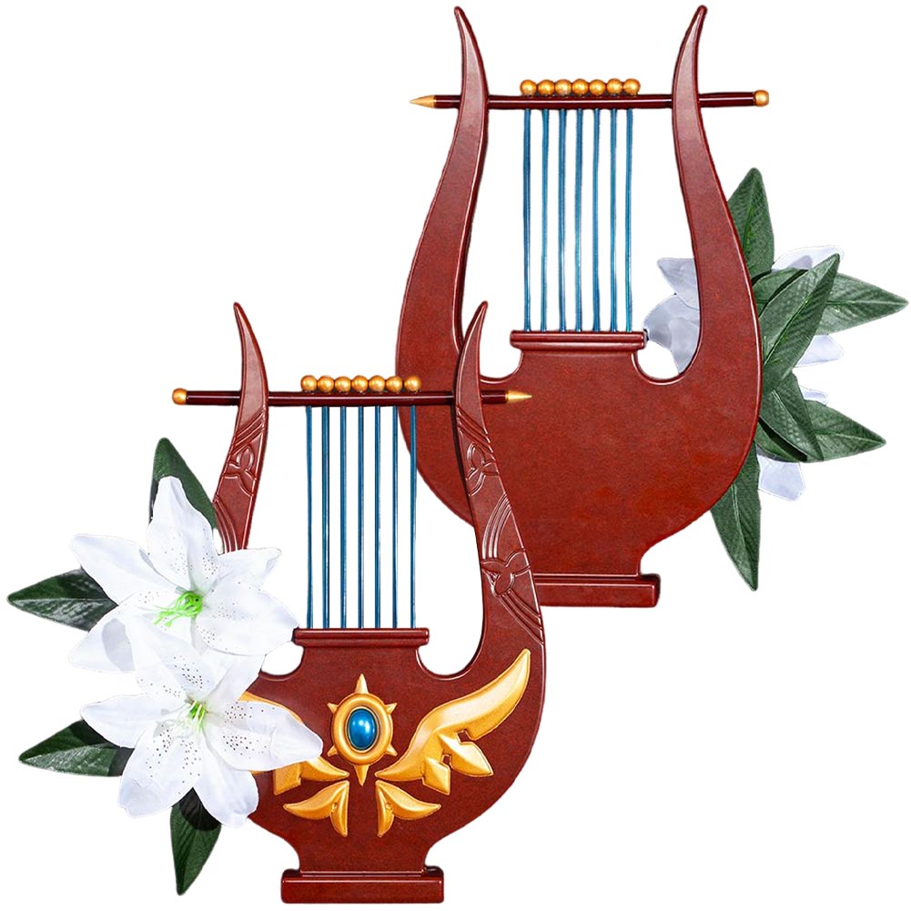 Genshin Impact Venti Cosplay Harps Costume Halloween Carnival Prop