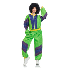 Girls Retro Hip-hop Disco Adult Cosplay Hooded Sweatshirt Joggers Trousers Set Printed Pullover Hoodie Pants Set