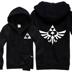 Unisex The Legend of Zelda Hoodie Thicken Fleece Jacket Hooded Sweatshirt - INSWEAR