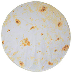 Burrito Wrap Novelty Blanket, Comfort Food Creations Burrito Wrap Novelty Blanket Perfectly Round Tortilla Throw - INSWEAR