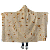 3D Mexican Burritos Taco Wearable Blanket Hooded Warm Robe Cape Cloak - INSWEAR