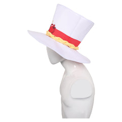Hazbin Hotel 2024 Lucifer Morningstar Cosplay White Hat Halloween Costume Accessories