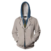 Jujutsu Kaisen Nanami Kento Adult Cosplay Printed Hoodie Hooded Sweatshirt Casual Zip Up Hoodie