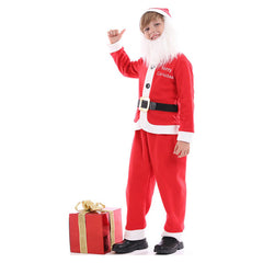 Kids Boys Christmas Santa Claus Cosplay Costume Outfits Christmas Carnival Suit