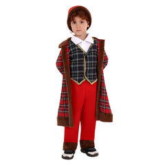Kids Children Christmas Scotland Costume Santa Clau Cosplay Costume Outfits Christmas Carnival Suit