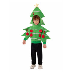 Kids Children Green Jacket Outfits Christmas Tree Cosplay Costume Christmas Carnival Suit