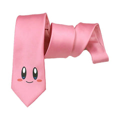Kirby Game Cosplay Pink Necktie Outfits Halloween Carnival Costume Acccessories