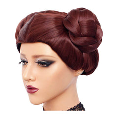 Leia Princess Kid Girls Cosplay Wig Heat Resistant Synthetic Hair Carnival Halloween Party Props Accessories