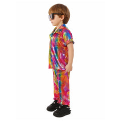 Medieval Retro Punk Hip Hop Stage Performance Kids Children Cosplay Costume Halloween Carnival Suit