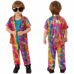 Medieval Retro Punk Hip Hop Stage Performance Kids Children Cosplay Costume Halloween Carnival Suit