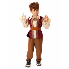 Medieval Retro Vintage Kids Children Party Stage Performance Cosplay Brown Costume Halloween Carnival Suit