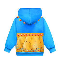 Movie Kids Hoodies Printed Hooded Padded Sweatshirt Casual Streetwear Zip Up Hoodie
