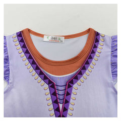 Movie Wish  Asha Kids Girls Cosplay Dress Outfits Halloween Carnival Costume