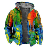 Oil Painting Adult Cosplay Coat Hoodie Hooded Sweatshirt Casual Zip Up Hoodie