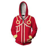 One Piece Egghead Arc Monkey D. Luffy Adult Cosplay Printed Hoodie Hooded Sweatshirt Casual Zip Up Hoodie