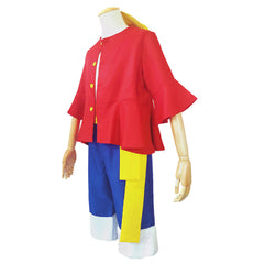 One Piece Kids Children Luffy Cosplay Costume Outfits Halloween Carnival Party Suit