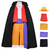 One Piece Luffy Outfits Kids Children Cosplay Costum Halloween Carnival Suit