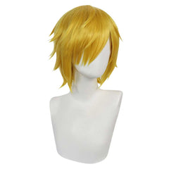 One Piece Sanji Cosplay Wig Heat Resistant Synthetic Hair Carnival Halloween Party Props Accessories