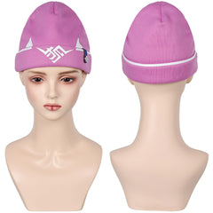 Overwatch Kiriko Halloween Carnival Cosplay Pink Knitted Hat Costume Accessories